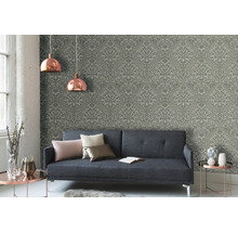 Papier peint intissé 36898-1 Metropolitan Damask gris vert