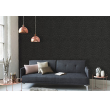 Papier peint intissé 36898-4 Metropolitan Damask noir argent