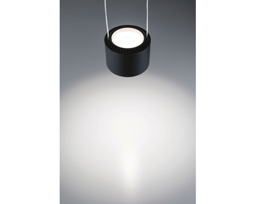 Suspension LED noire avec câbles