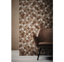 Papier peint intissé 36913-4 Metropolitan Stories aspect bois marron beige