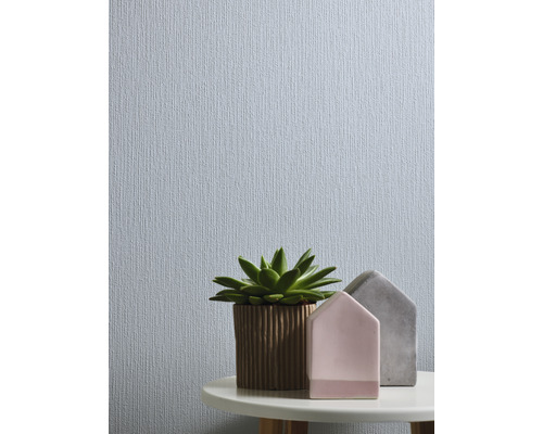Gros plan d''un papier peint à texture fine, combiné à une plante succulente en pot et à des maisons décoratives sur une table