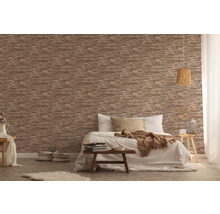 Papier peint intissé 95833-2 Best of Wood'n Stone 2 aspect pierre marron