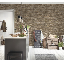 Papier peint intissé 95833-2 Best of Wood'n Stone 2 aspect pierre marron