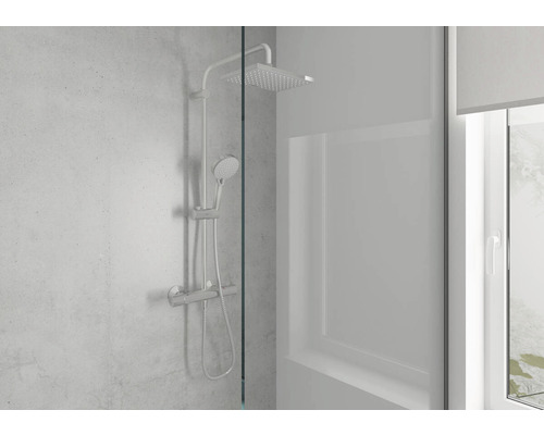 Duschsystem mit Kopfbrause und Handbrause im Badezimmer