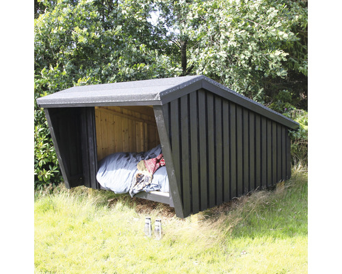 Brise-vent PLUS Shelter avec carton bitumé 225 x 291 x 170/107 cm non traité
