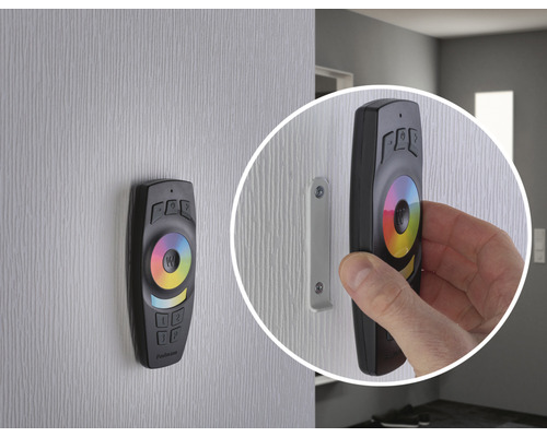 Fernbedienung zur Steuerung von Lampen an der Wandhalterung