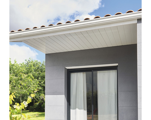 Vue extérieure d''une maison avec toit et façade