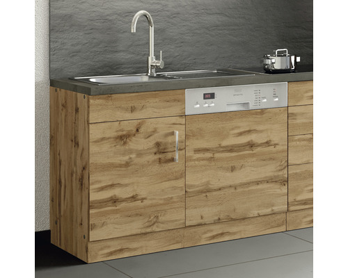 Meuble bas de cuisine avec évier, robinet et lave-vaisselle