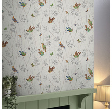 Vliestapete 115260 Laura Ashley Aviary Grün Weiss
