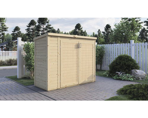 Gartenschrank Bertilo Multi-Box 3 200x82x163 cm natur