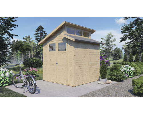 Gerätehaus Konsta Studio Basic mit Fussboden 210x202 cm natur