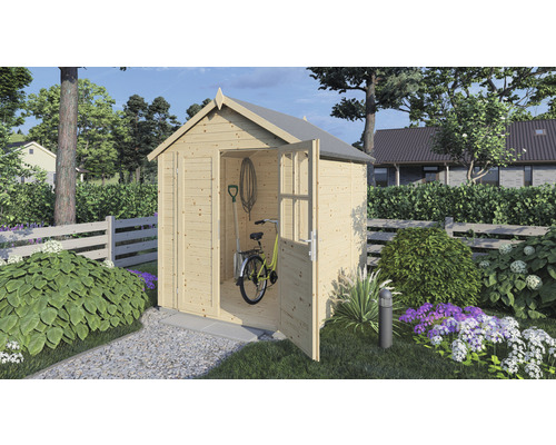 Gerätehaus Konsta Fino 1 mit Fussboden 181x175 cm natur Gerätehaus Konsta Fino 1 mit Fussboden 181x175 cm natur