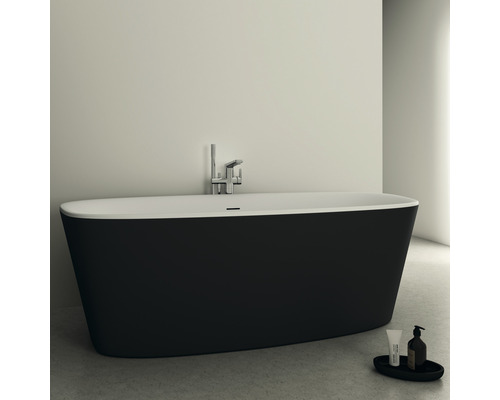 Baignoire Ideal Standard Dea 80 x 180 cm noir blanc mate K8721V3