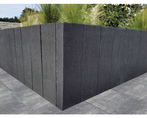 Palissade rectangulaire anthracite 20x8x120 cm