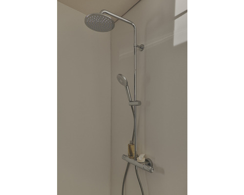 Ensemble de douche avec douche de tête et douchette dans la salle de bain