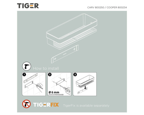 Anleitung zur Montage einer Tiger Badablage