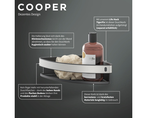 Eck-Duschkorb zur Aufbewahrung von Duschutensilien