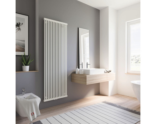 Radiateur design SCHULTE Kiel 1800x600 mm blanc avec raccordement au centre