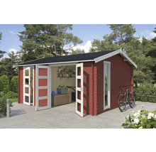 Abri de jardin Outdoor Life Carroz 496 x 403,4 cm rouge suédois