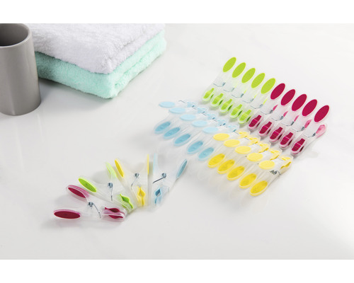 Lot de pinces à linge multicolores en plastique