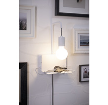Applique murale avec espace de rangement, chargeur de téléphone portable et clés