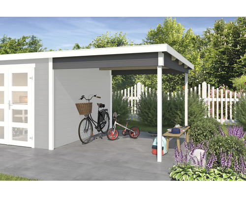 Extension de toit Outdoor Life Zambezi 250 x 300 cm gris carbone