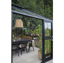 Gewächshaus Juliana Grand Oase inkl. Sicherheitsglas 3 mm 439 x 583 cm anthrazit/schwarz