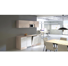 Cuisine complète avec appareils Flex Well Samoa 210 cm couleur de façade blanc chêne sonoma - couleur du corps chêne sonoma 00011949
