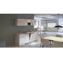 Cuisine complète avec appareils Flex Well Samoa 210 cm couleur de façade blanc chêne sonoma - couleur du corps chêne sonoma 00011954