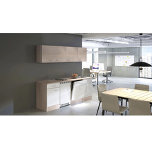 Cuisine complète avec appareils Flex Well Samoa 210 cm couleur de façade blanc chêne sonoma - couleur du corps chêne sonoma 00011965