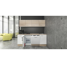 Cuisine complète avec appareils Flex Well Samoa 210 cm couleur de façade blanc chêne sonoma - couleur du corps chêne sonoma 00011970