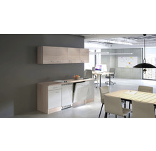 Cuisine complète avec appareils Flex Well Samoa 210 cm couleur de façade blanc chêne sonoma - couleur du corps chêne sonoma 00011970