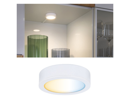 Spot LED éclairage de meuble Clever Connect Disc 2.1W 2700-6500K blanc