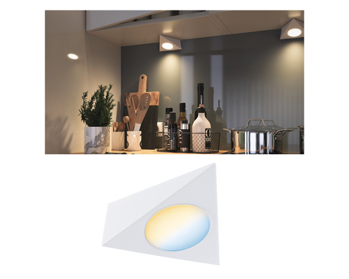 Scène de cuisine avec spots d''angle et vue détaillée du produit d''un spot d''angle