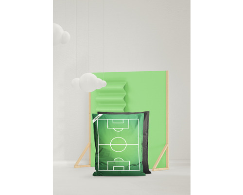 Pouf avec motif de terrain de football