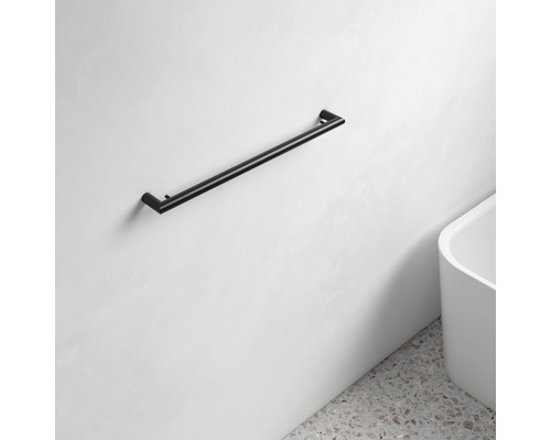 Schwarzer Handtuchhalter zur Wandmontage