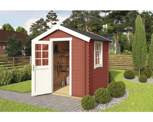 Gartenhaus Outdoor Life Wels 1 inkl. Fussboden 200 x 200 cm schwedischrot