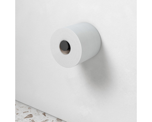 Stockeur de papier toilette KEUCO REVA Black Selection noir mat 12863370000 Porte-papier toilette avec rouleau de papier toilette au mur