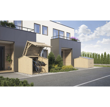 Garage, Bikebox, Fahrradgarage Outdoor Life inkl. Fussboden 152,7 x 203,5 cm natur-thumb-0
