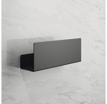 Schwarzes Duschregal zur Wandmontage im Badezimmer.