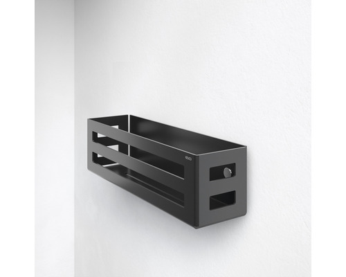 Schwarzes Duschregal zur Wandmontage