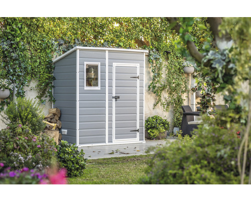 Abri de jardin, remise à outils KETER Manor Pent 6x4 avec plancher 183,5 x 111 cm gris