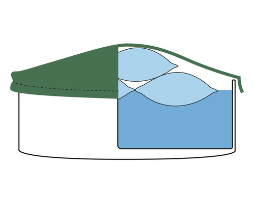 Aufblasbares Luftkissen mit Ösen für Pool-Abdeckplanen, 1 x 1 x 0,5 m - Ihr  Elektronik-Versand in der Schweiz