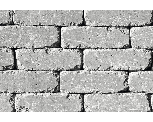 Mauer aus Pflastersteinen