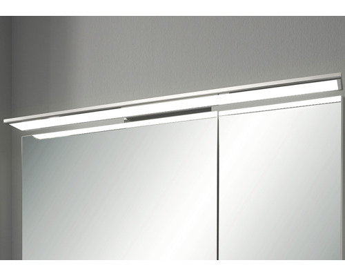 Spiegelschrank mit LED Aufsatzleuchte