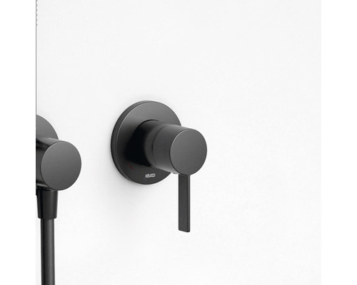 Robinet de douche noir pour montage mural