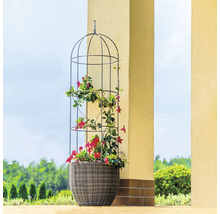 Obelisk mit Spitze Wilk Ø 42 cm H 150 cm silber