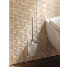 Wandmontierte Toilettenbürste mit Behälter im Badezimmer