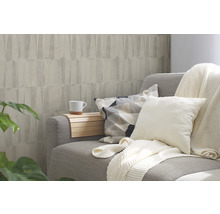 Papier peint intissé 38743-1 Nara aspect bois beige crème