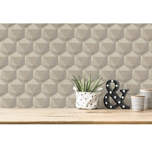 Vliestapete 38748-5 Nara Geometrisch beigegrau